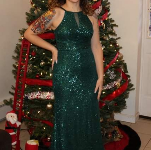 Night Way Collections Dresses & Skirts - Sequins Emerald Gown